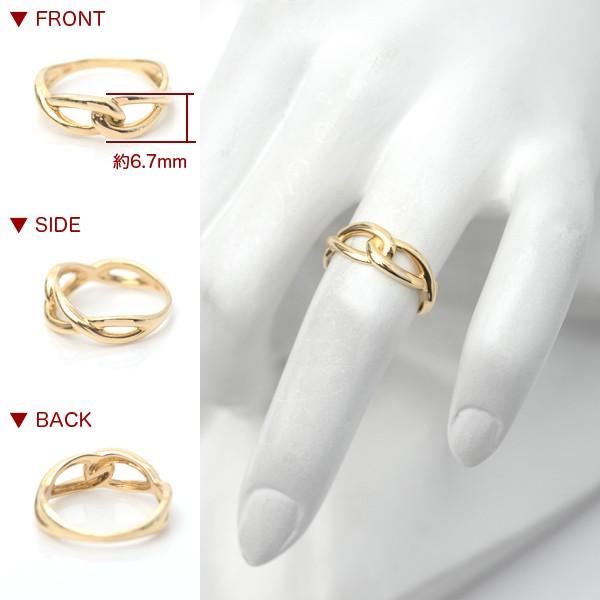 18金 リング K18 指輪 インフィニティ モチーフ デザイン : ペンダント