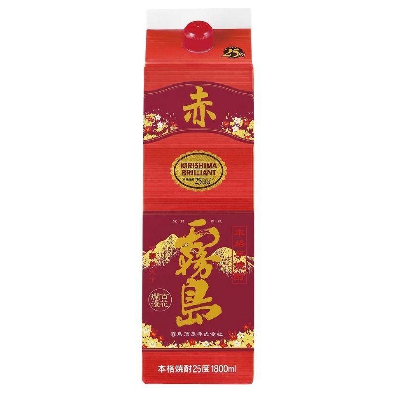 黒霧島 芋焼酎 霧島酒造 赤霧島 25度 紙パック 1800ml 1.8L いも焼酎