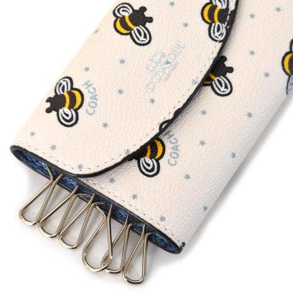 COACH（コーチ） キーケース コーティング キャンパス レザー みつばち