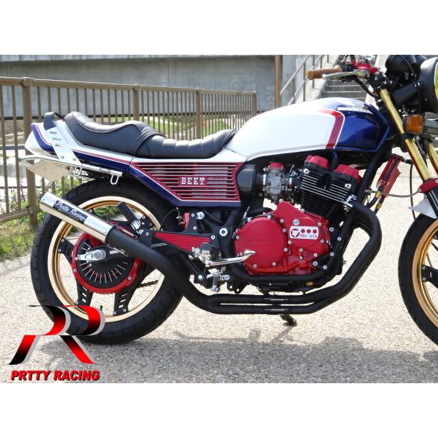 プリティ― HONDA CBX400F 54π PRETTY ガニマタブレット管 黒 マフラー