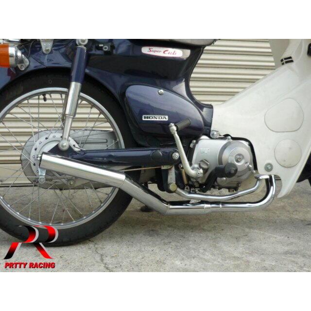 プリティ― HONDA カブ ショート管 メッキ マフラー PRETTY