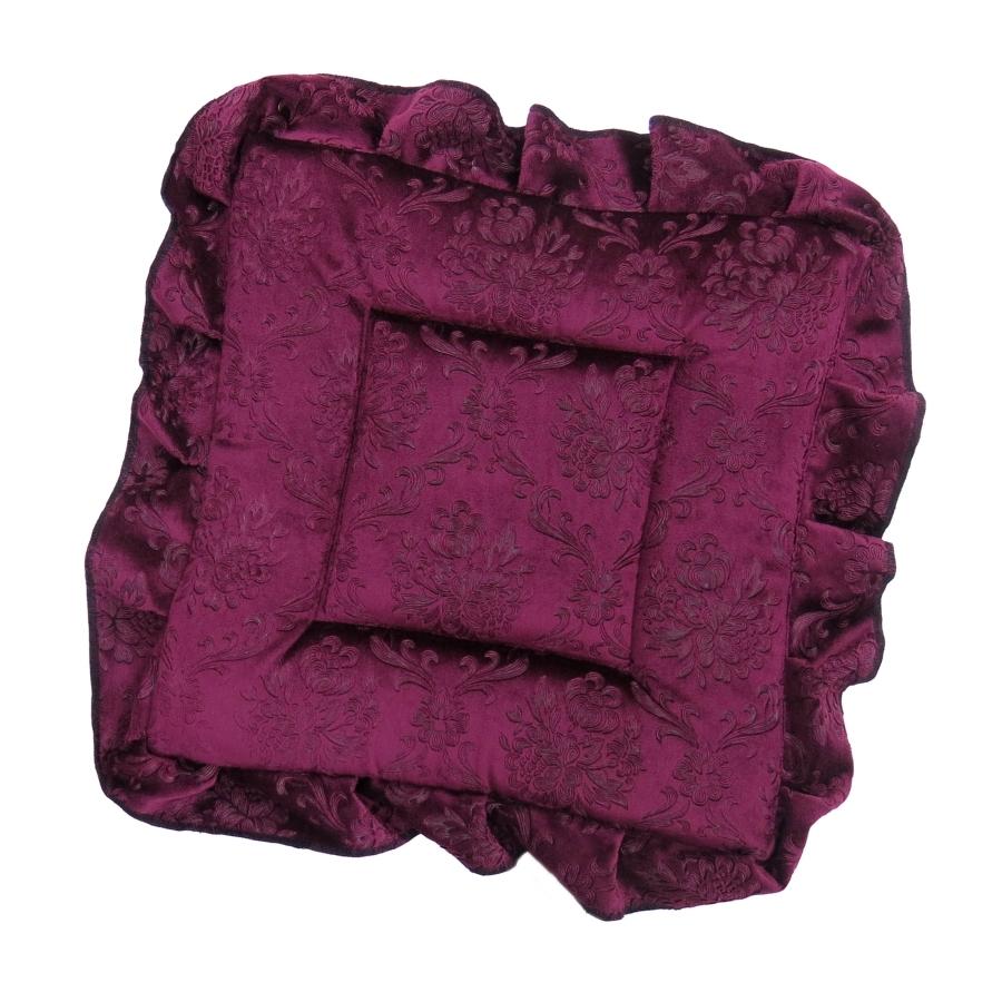 トラックストップ ターン クッション 金華山 ローレルモケット ワイン