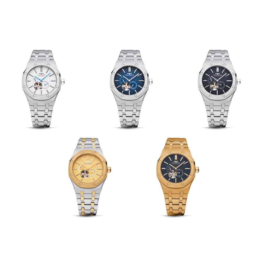 TECHNOS（テクノス） 自動巻き+手巻き メンズ 腕時計 T9B63 5種類