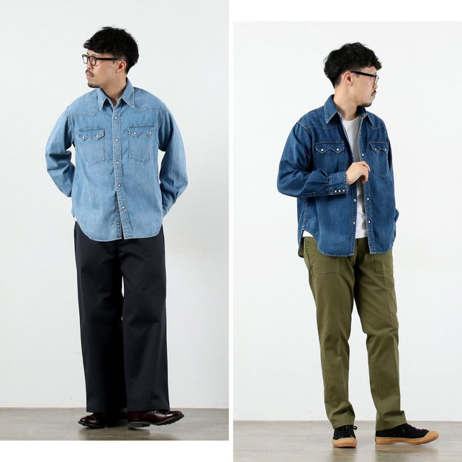 REMI RELIEF（レミ レリーフ） 8.5oz デニムウエスタンシャツ ノコギリ