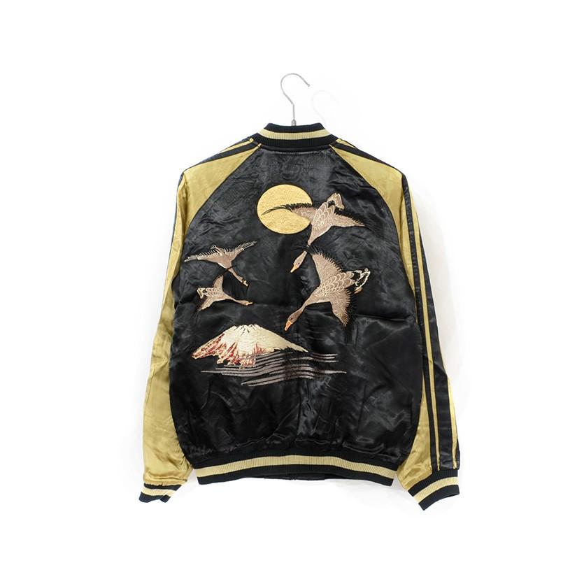 花旅楽団 和柄 スカジャン 月 雁 富士山 リバーシブル 刺繍 SCRIPT SSJ