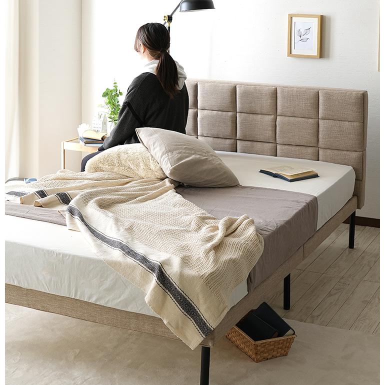 フレームのみ ファブリックベッド セミダブルサイズ ベッド セミダブル