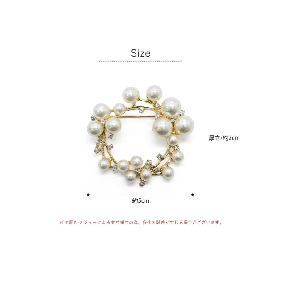 ROQUE（ロキ） ラウンド パール ブローチ フォーマル セレモニー ママ