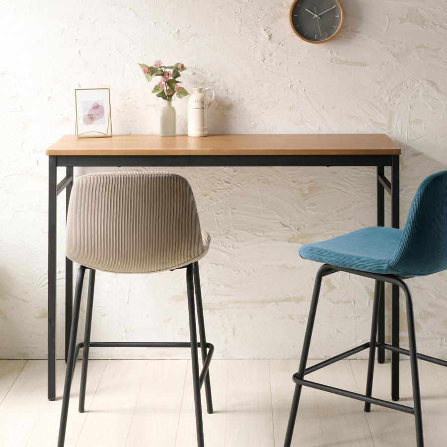 ハイテーブル 幅120cm 2人掛け 4人掛け カウンターテーブル 2人用 天然