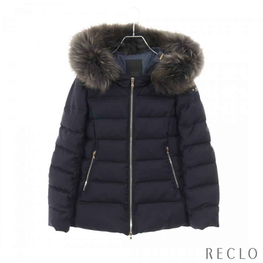 TATRAS（タトラス） ダウンジャケット ウール ネイビー フード付き