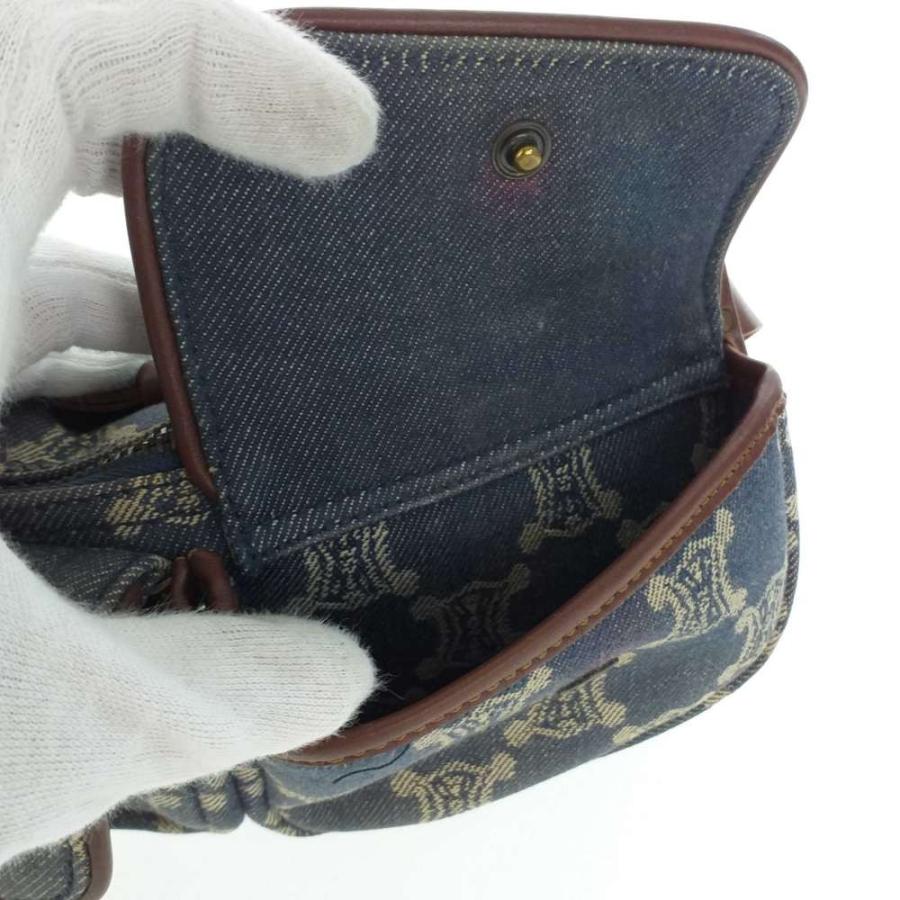 CELINE（セリーヌ） マカダム・デニムウエストポーチバッグ/ブルー