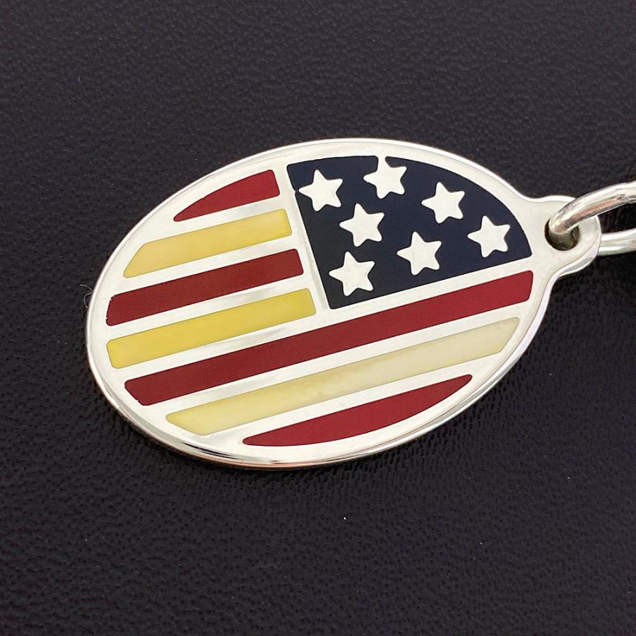 TIFFANY&Co.（ティファニー） オーバルタグ 星条旗モチーフ チェーン