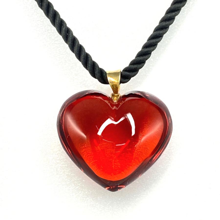 バカラ（Baccarat） ハートモチーフ・クリスタルハートネックレス