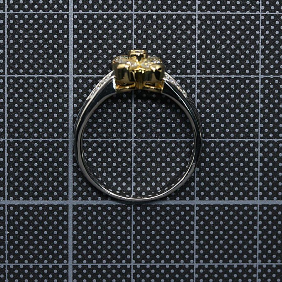 ウエダジュエラー 四つ葉のクローバー 17Pダイヤモンドリング 指輪