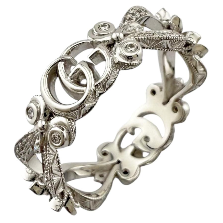 GUCCI（グッチ） フローラ リング 指輪 18金 K18ホワイトゴールド