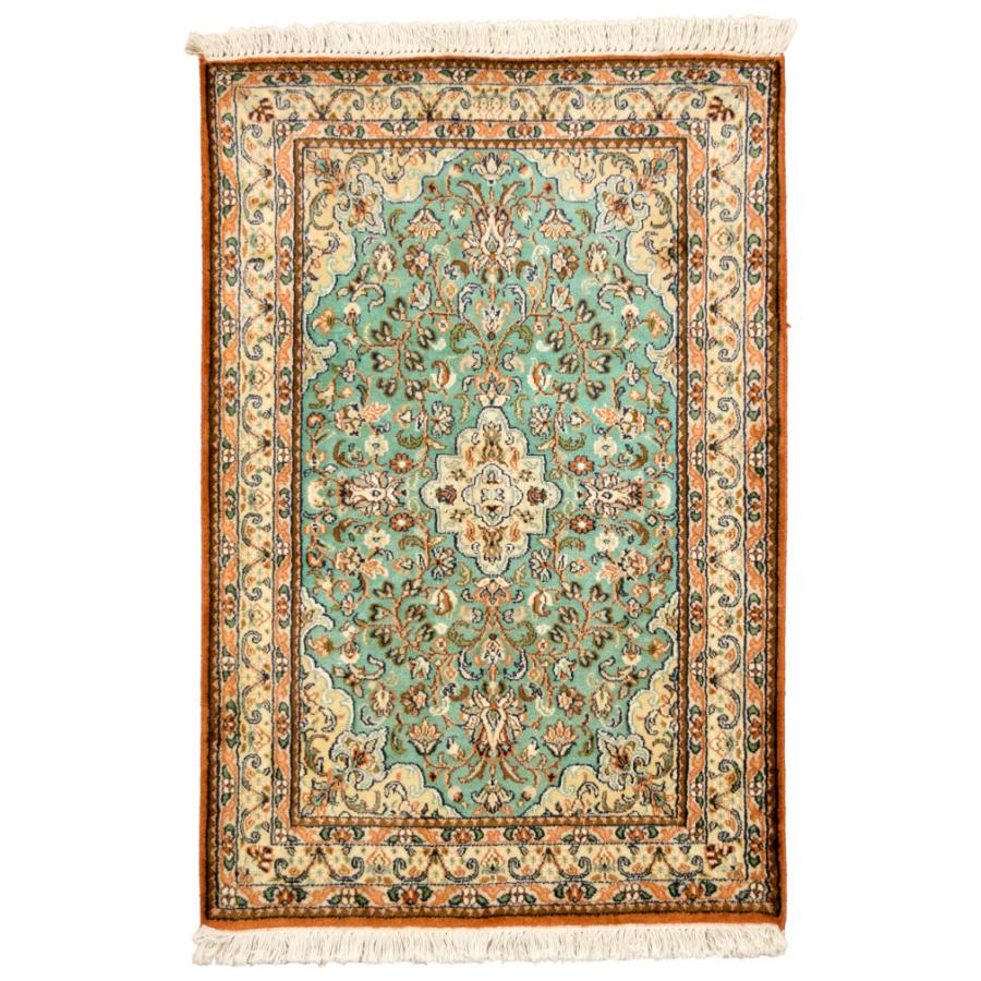 お値下げ！エクセルヒューマン 中国美術緞通シルク100%玄関マット 楽天