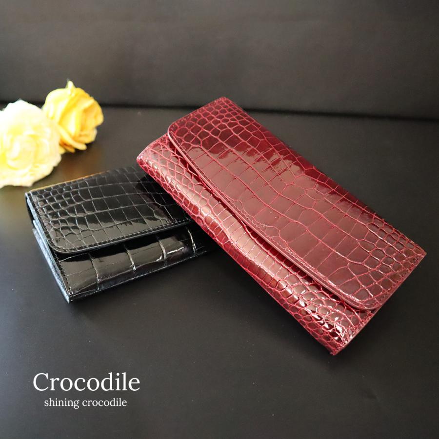 3月決算セール シャイニングクロコダイル 長財布 ワニ革 本革 RODANIA