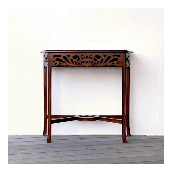 コンソールマホガニー 透かし彫 コンソールテーブル サイドテーブル