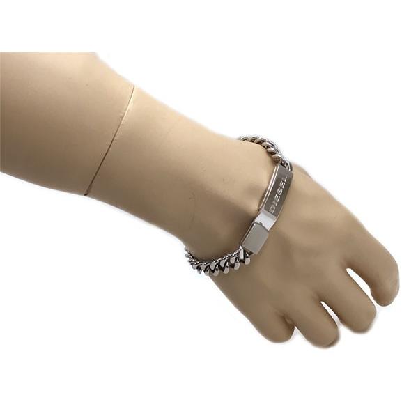 DIESEL（ディーゼル） シルバー ブレスレット DX0966040 : WOODNET