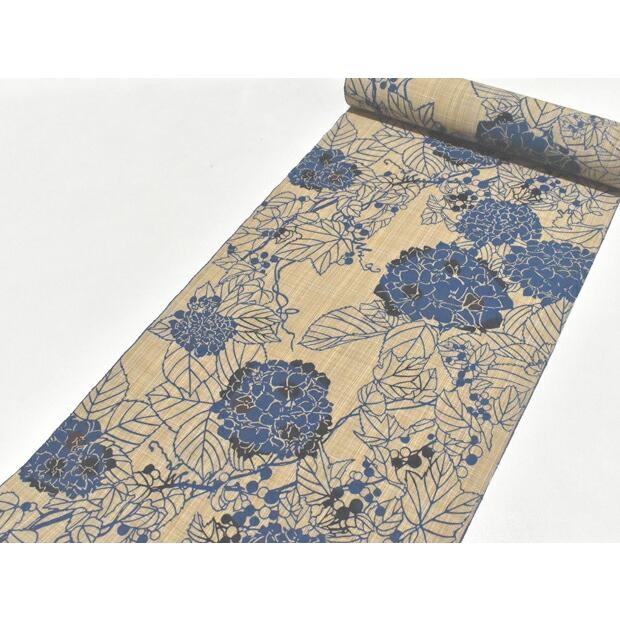 竺仙浴衣 お仕立代込み価格 送料無料 ゆかた 奥州小紋 女性用 アジサイ