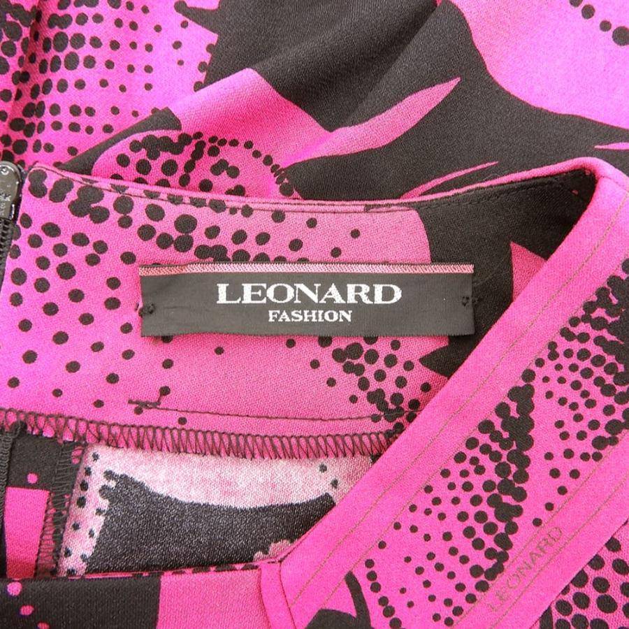 LEONARD（レオナール） カンカン素材 花柄 ボタニカル ワンピース