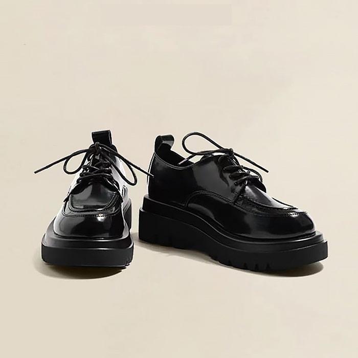 オックスフォード 靴 厚底 アウトレットシューズ レースアップ