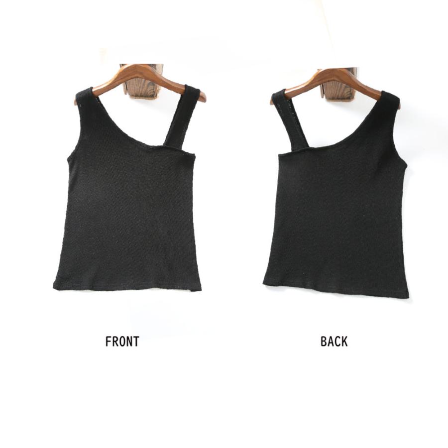 タンクトップ レディース インナー アシンメトリー トップス