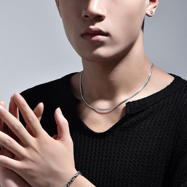 ネックレス スネーク スネークチェーン幅約3.2mm 50cm シルバー925