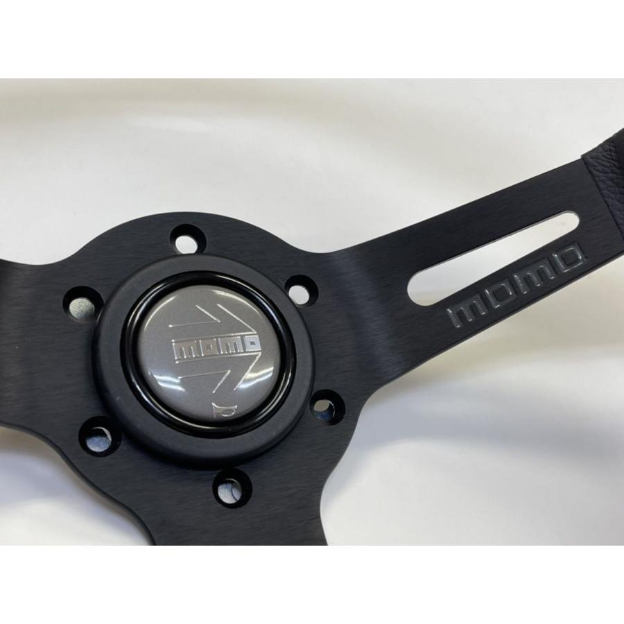 正規品 MOMO ステアリング ドリフティング 35パイ ブラックレザー