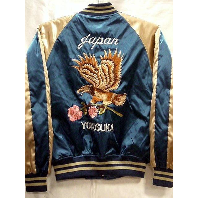 スカジャン 鷹に薔薇 日本製本格刺繍のスカジャン : takafuku1915