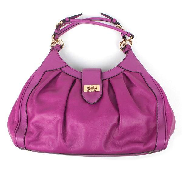 FERRAGAMO（フェラガモ） ハンドバッグ レザー イタリア製 パープル 紫