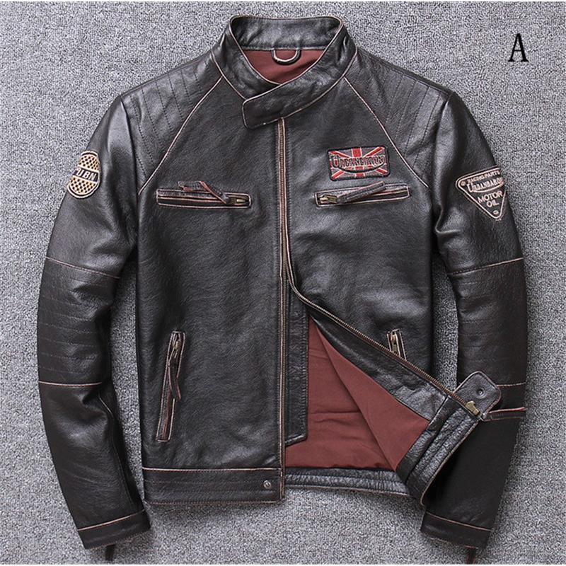 本革ジャケット ライダースジャケット 本革 立ち襟 牛革 ヴィンテージ