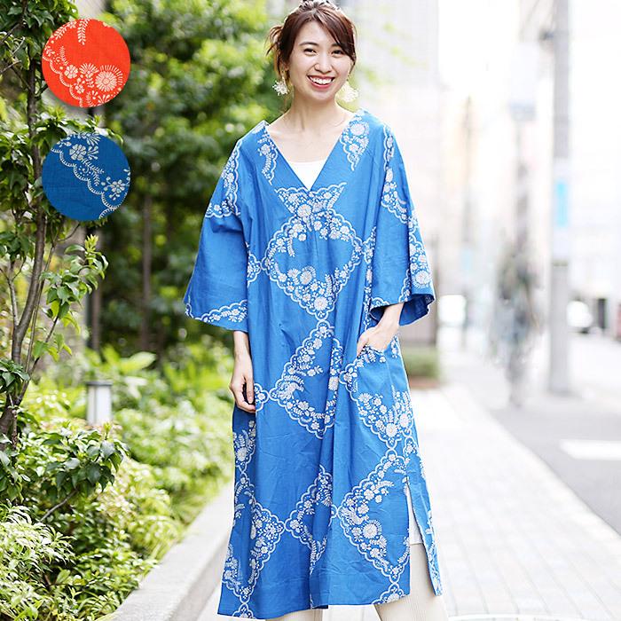 チチカカ（TITICACA） ロングワンピース レディース 春 夏 七分袖 半端