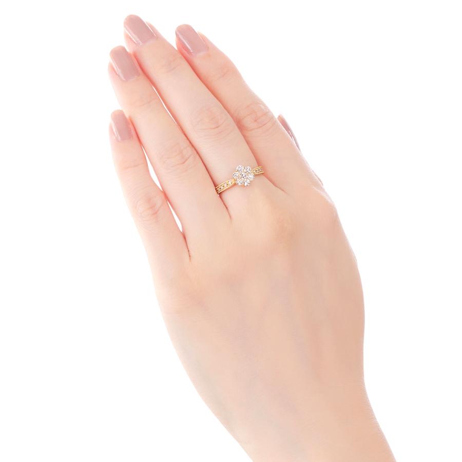 ジュエリーツツミ K18イエローゴールドダイヤモンドリング