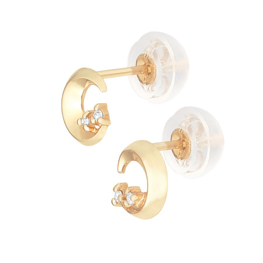 ジュエリーツツミ K10イエローゴールドダイヤモンドピアス