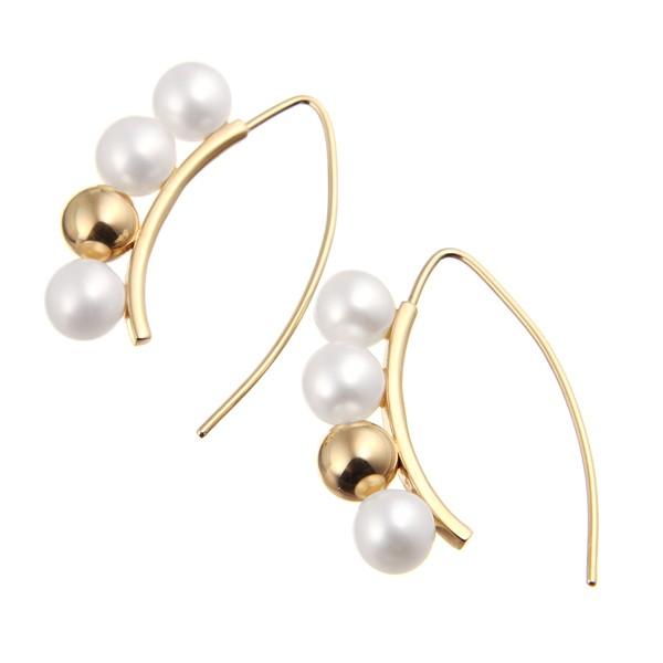 ジュエリーツツミ K10イエローゴールド淡水パールピアス : ジュエリー