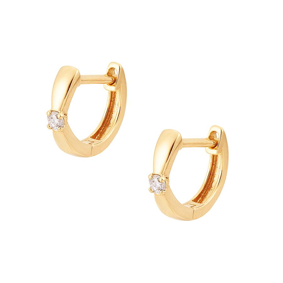 ジュエリーツツミ K18イエローゴールドダイヤモンドピアス