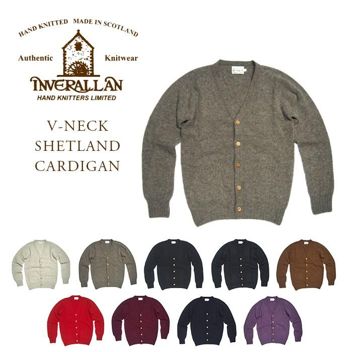 INVERALLAN（インバーアラン）/V-NECK SHETLAND CARDIGAN（Vネック
