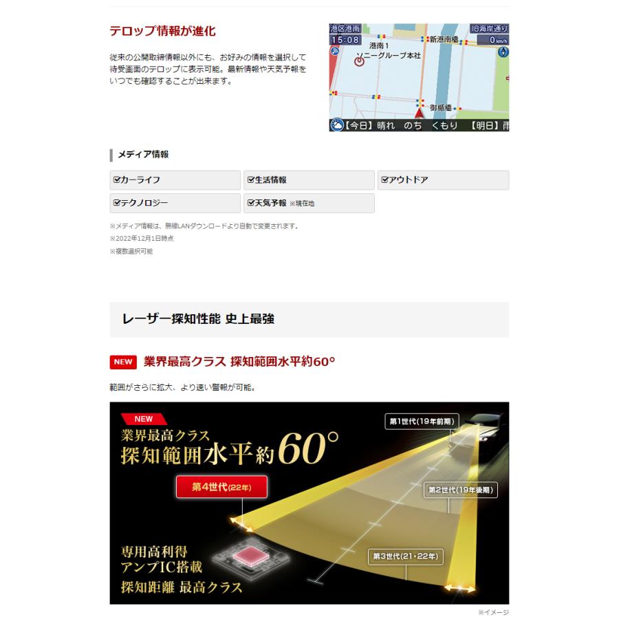 ユピテル（yupiteru） GPSレーザー＆レーダー探知機 A1000L 無線LAN