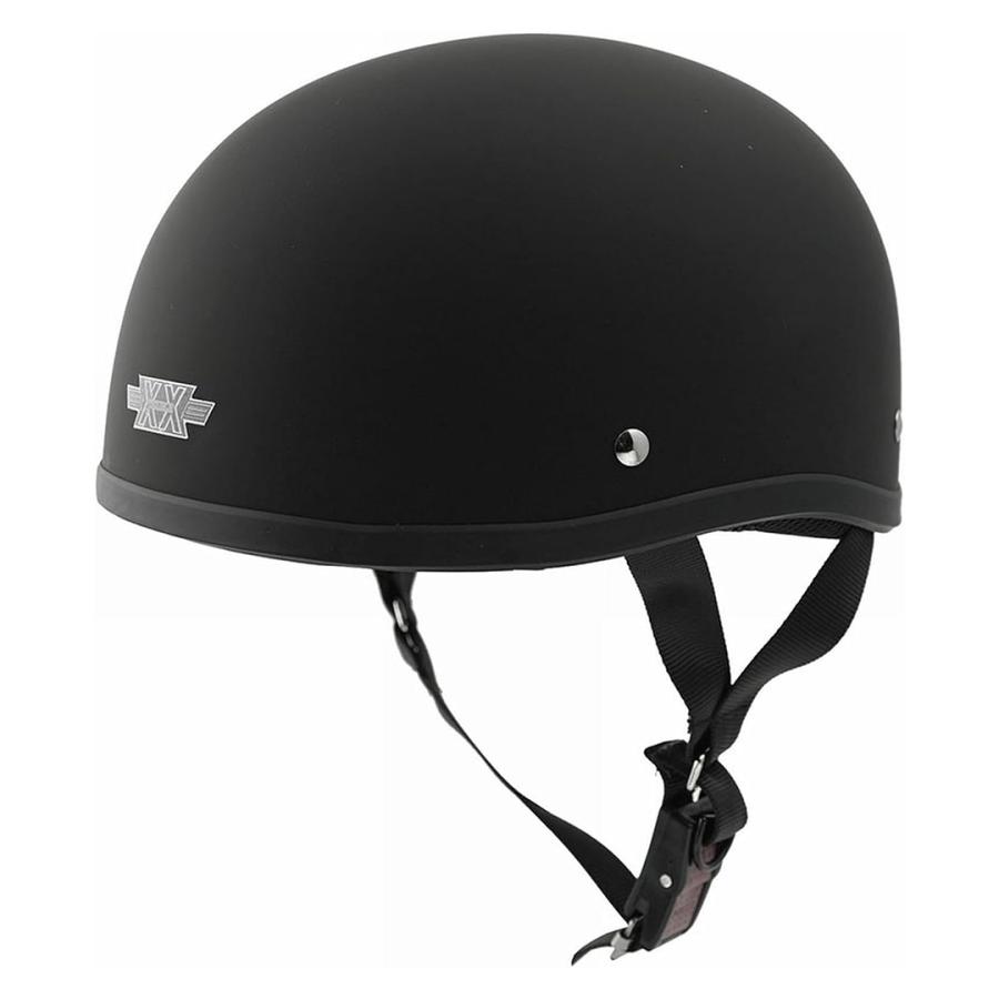 マットブラック) ハーフヘルメット XXLサイズ (62-64cm未満) 半