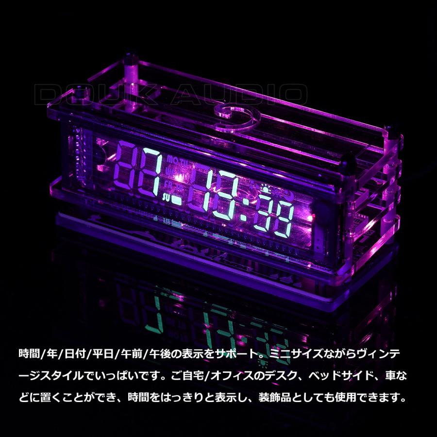 WIFI ヴィンテージ VFD 管時計 USB デスクトップ 装飾 時計 RGB LED