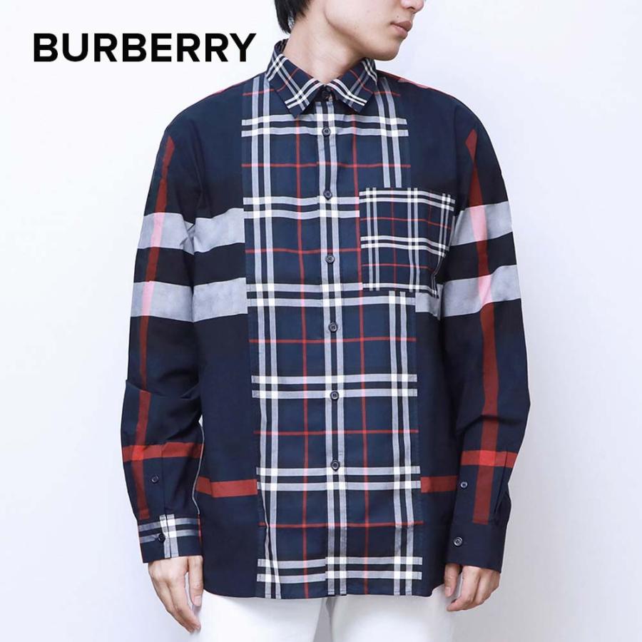 BURBERRY（バーバリー） シャツ メンズ チェックシャツ パッチワーク