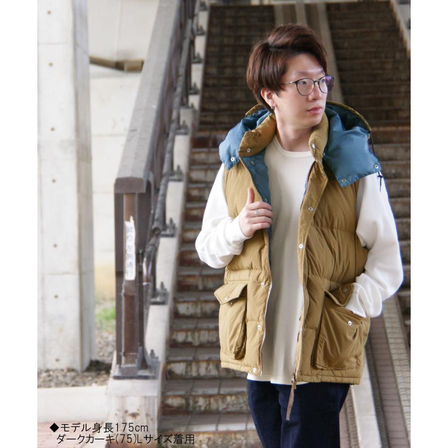 Johnbull（ジョンブル） メンズ ナイロン フーディー ダウンベスト