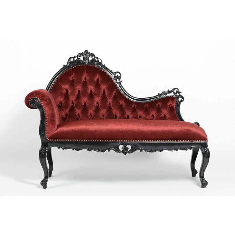 カウチソファ 2人掛けソファ ベンチソファ ロココ調 英国アンティーク