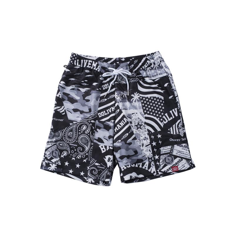 O.S.P OSP O.S.P×bassmania総柄ハイブリッドショーツ ブラック S