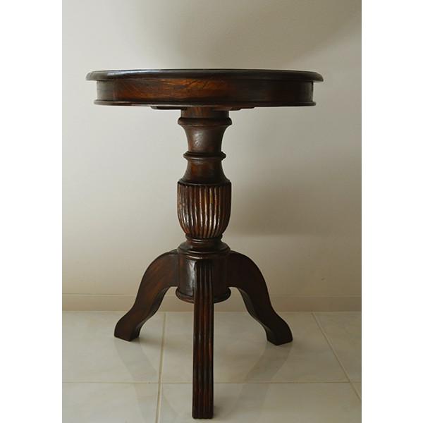 サイドテーブル アンティーク 木製 丸 (ラテス ラウンドテーブルdb