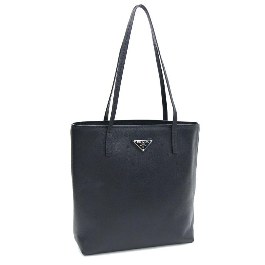 PRADA（プラダ） トートバッグ 1BG342 ブラック レザー 中古 縦型