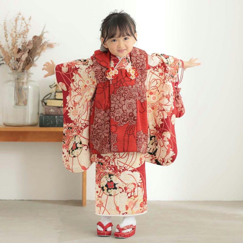 七五三 着物レンタル 3歳 753 華徒然 ブランド着物 女の子 フルセット