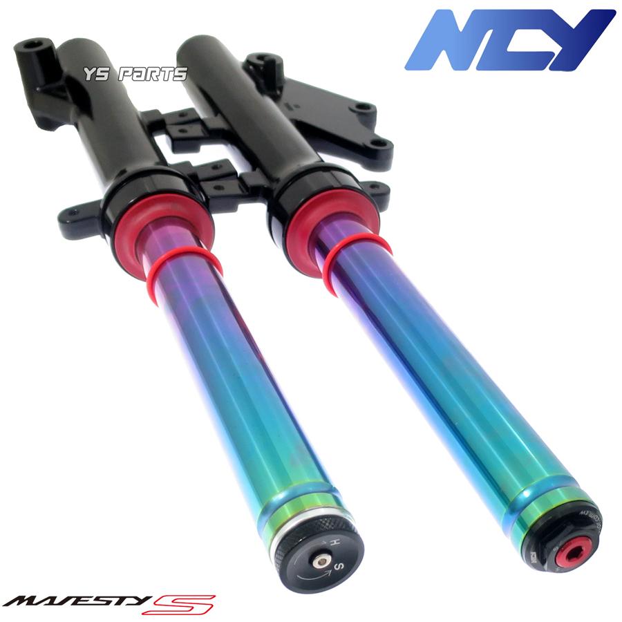 超高品質 NCY減衰調整 イニシャル調整可能フロントフォーク 黒 チタン