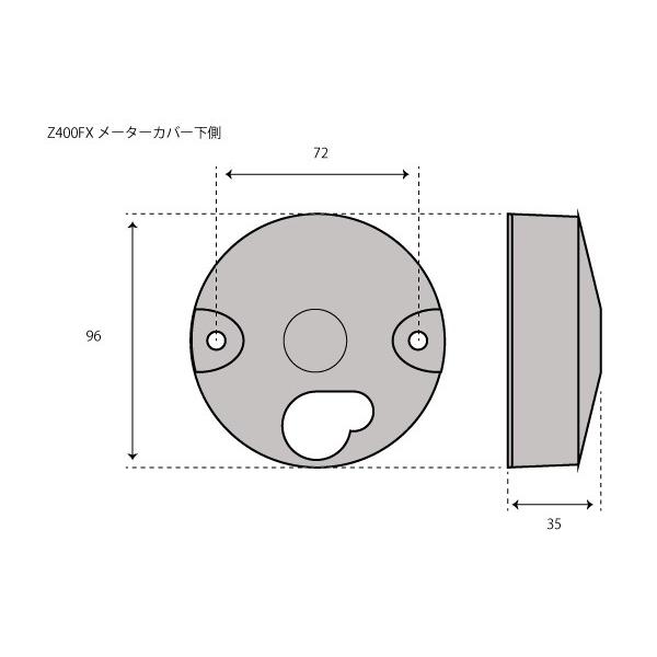 547】【Z400FX】 新品メーターカバー上下セット ブラッククローム 旧車