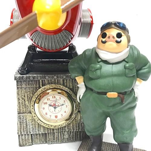 ジブリ グッズ 紅の豚 サボイアS.21試作戦闘艇置時計 ポルコ・ロッソ